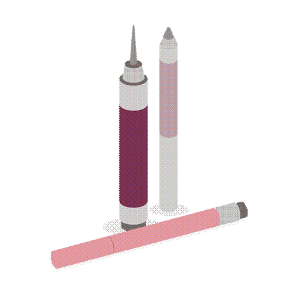 Етикетки для упаковки косметичних олівців та ручок